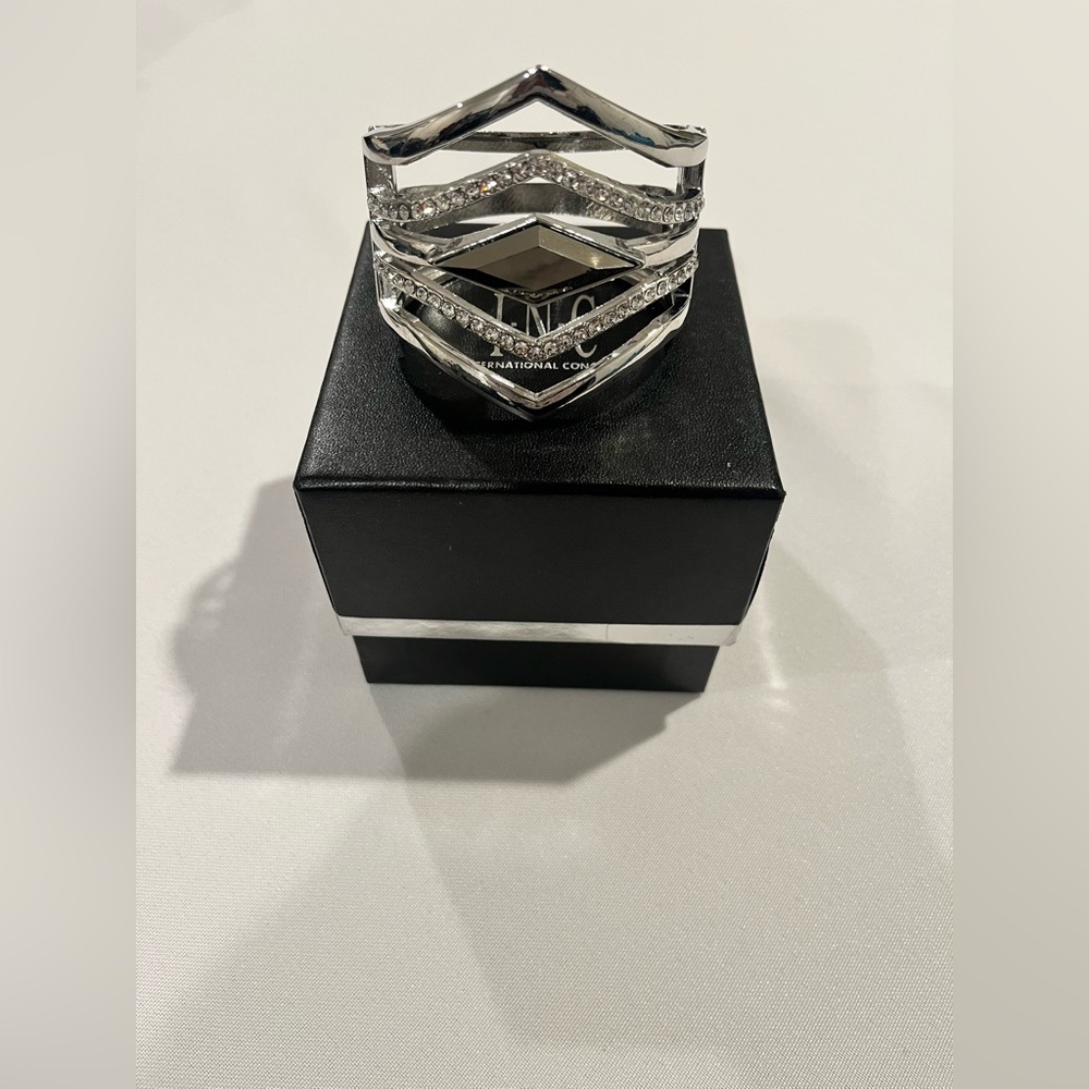 New silver rhinestone bracelet/bangle with original box
